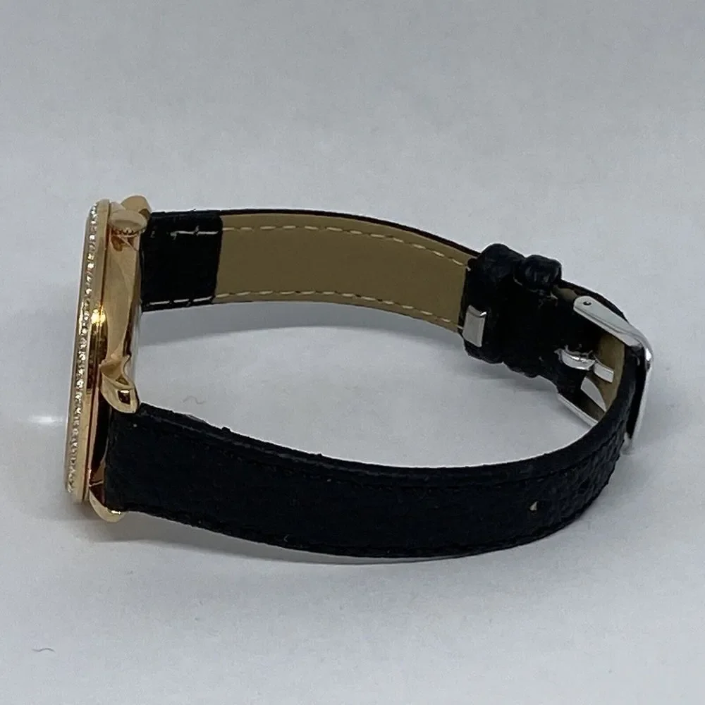 Fossil ES3546 Women's Black Leather Analog Dial Quartz Genuine Watch QB482